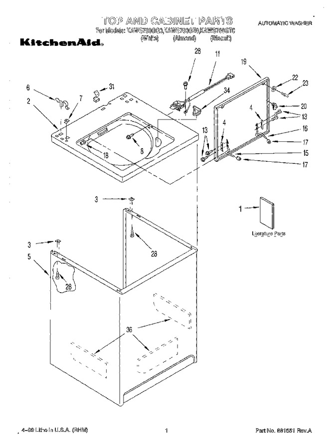 Diagram for KAWS700GT0