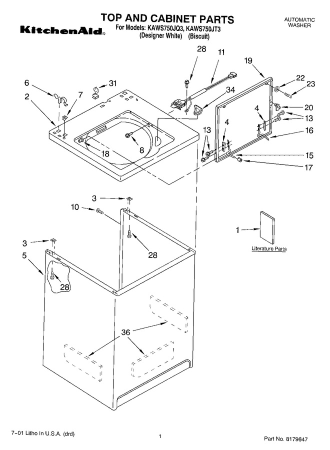 Diagram for KAWS750JQ3