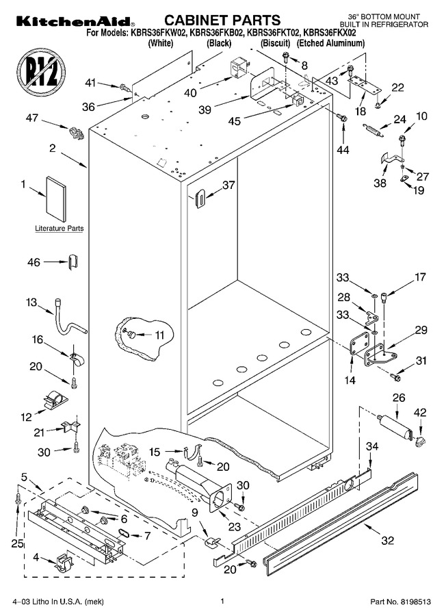 Diagram for KBRS36FKW02