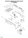 Diagram for 06 - Cooktop, Burner And Grate Parts