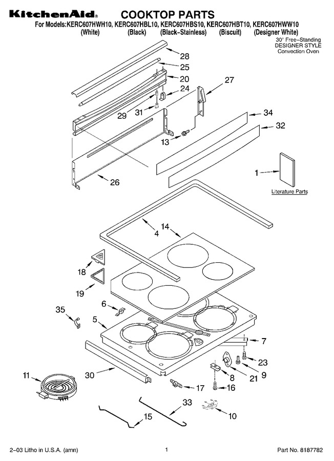 Diagram for KERC607HWH10