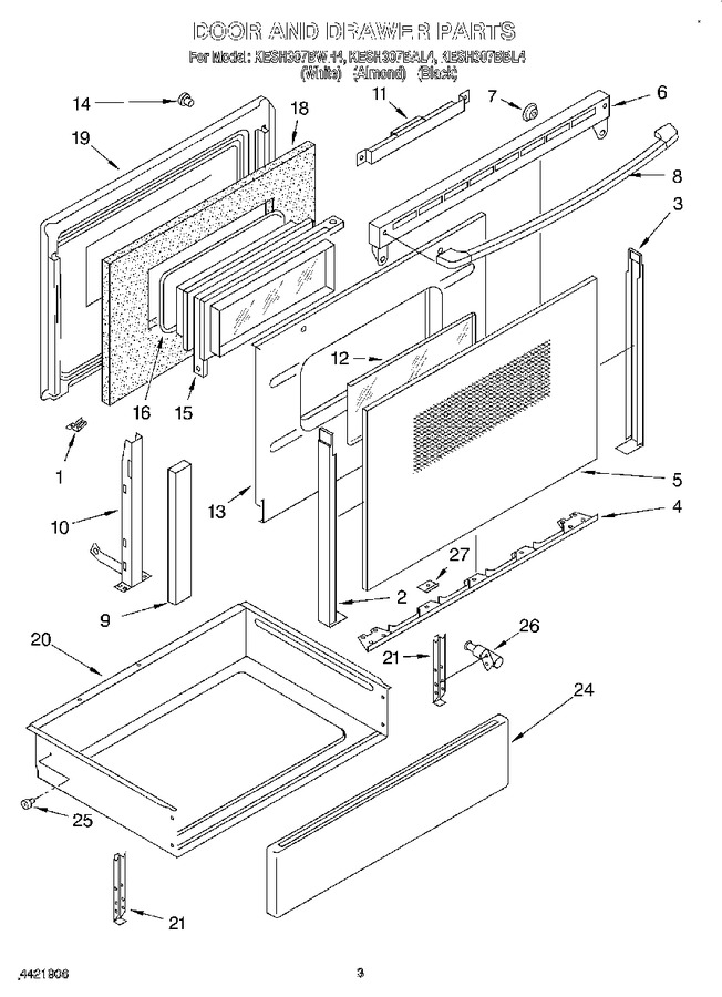 Diagram for KESH307BWH4