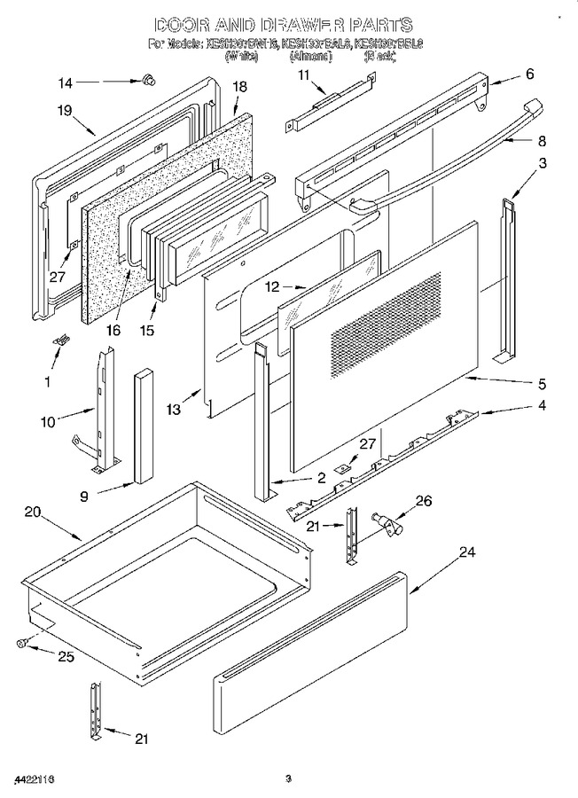 Diagram for KESH307BWH8