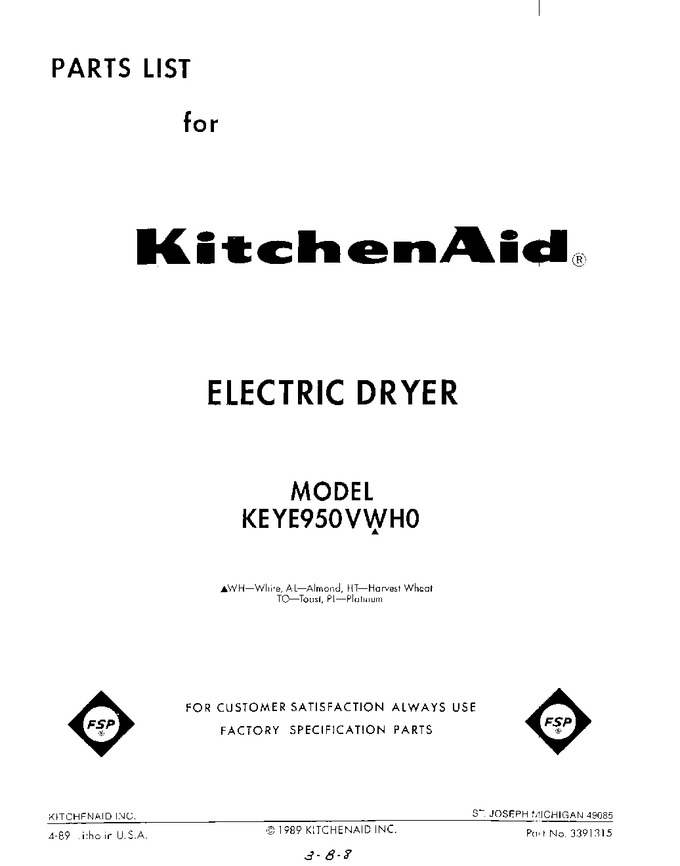 Diagram for KEYE950VWH0