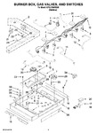 Diagram for 02 - Burner Box, Gas Valves, And Switches, Optional Parts (not Included)