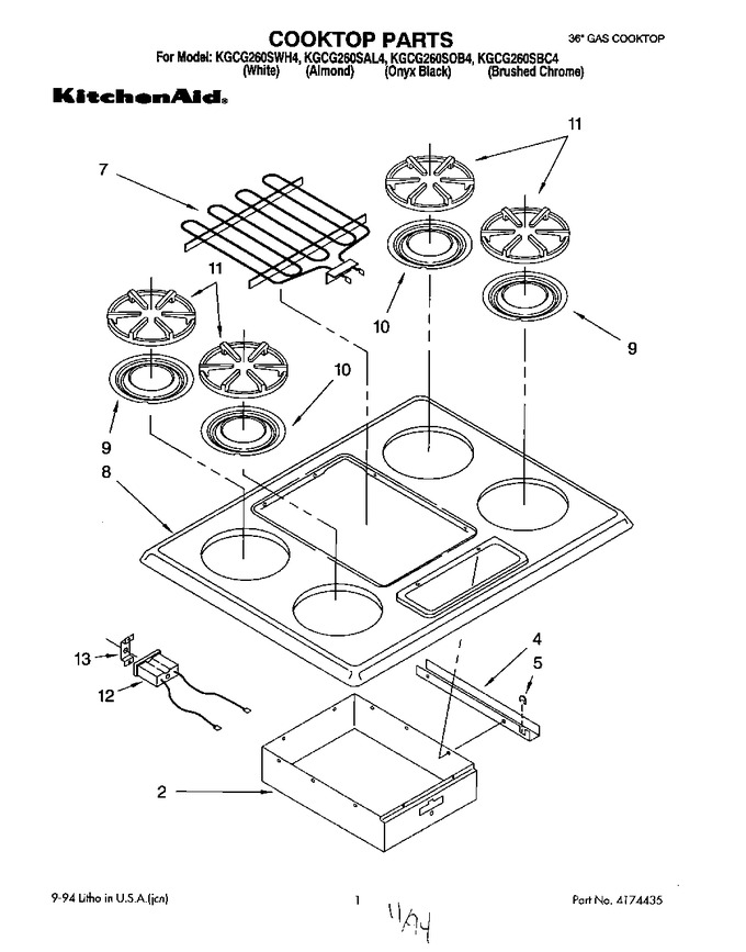 Diagram for KGCG260SWH4