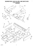 Diagram for 02 - Burner Box, Gas Valves, And Switches