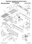 Diagram for 01 - Cooktop, Burner And Grate Parts