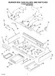 Diagram for 02 - Burner Box, Gas Valves, And Switches