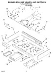 Diagram for 02 - Burner Box, Gas Valves, And Switches