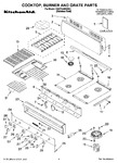 Diagram for 01 - Cooktop, Burner And Grate Parts