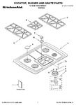 Diagram for 01 - Cooktop, Burner And Grate Parts