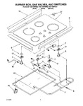 Diagram for 03 - Burner Box, Gas Valves, And Switches