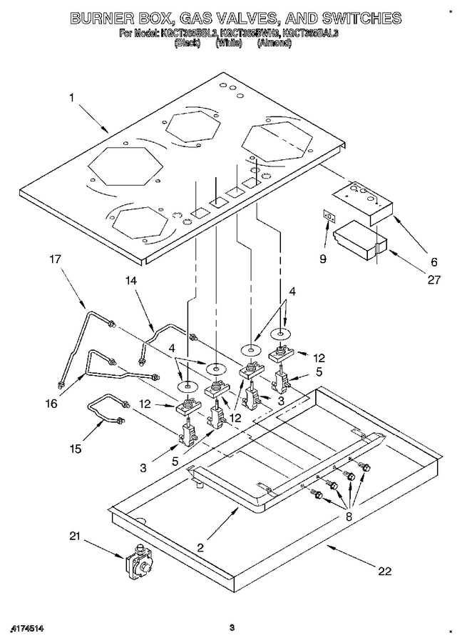 Diagram for KGCT365BWH3