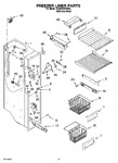 Diagram for 04 - Freezer Liner Parts