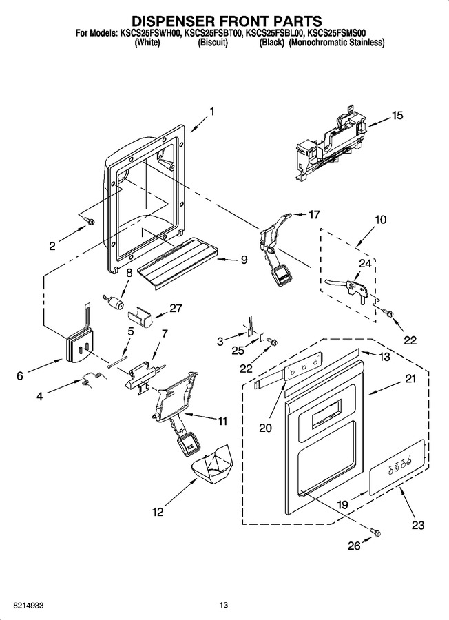 Diagram for KSCS25FSMS00