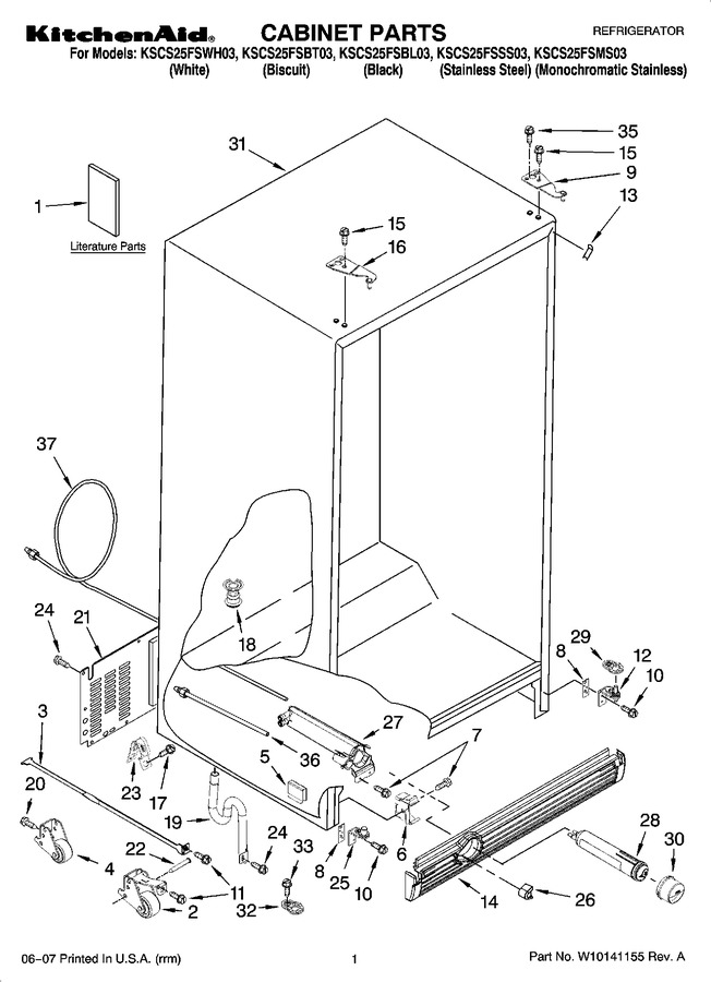 Diagram for KSCS25FSWH03