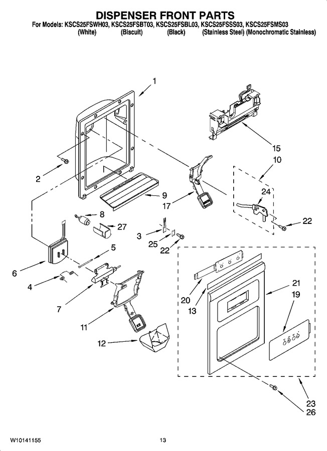 Diagram for KSCS25FSWH03