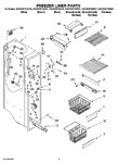 Diagram for 04 - Freezer Liner Parts