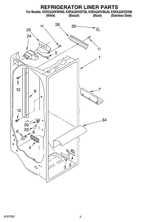 Diagram for KSRA22KKWH00