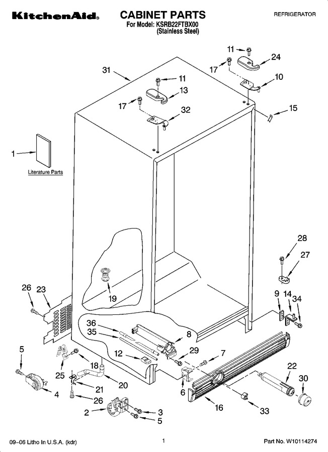 Diagram for KSRB22FTBX00