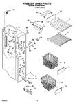 Diagram for 04 - Freezer Liner Parts