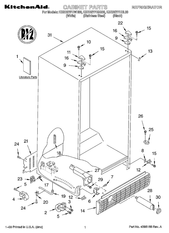 Diagram for KSRB27FHWH00