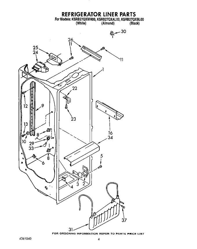 Diagram for KSRB27QXBL00