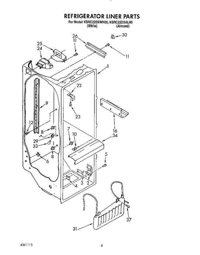 Diagram for KSRC22DXWH00