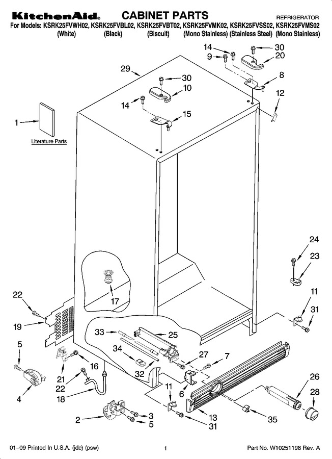 Diagram for KSRK25FVBL02