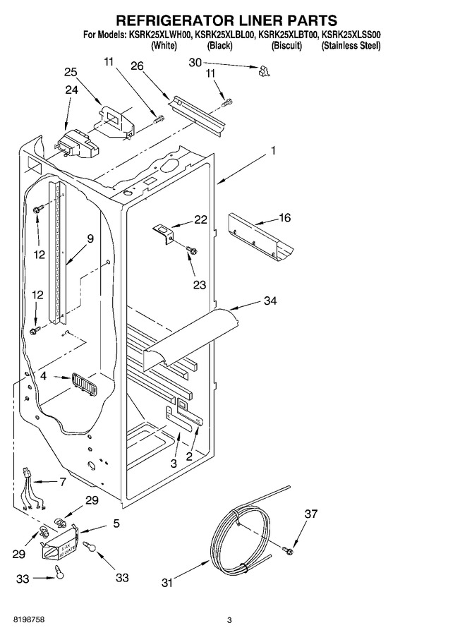 Diagram for KSRK25XLSS00