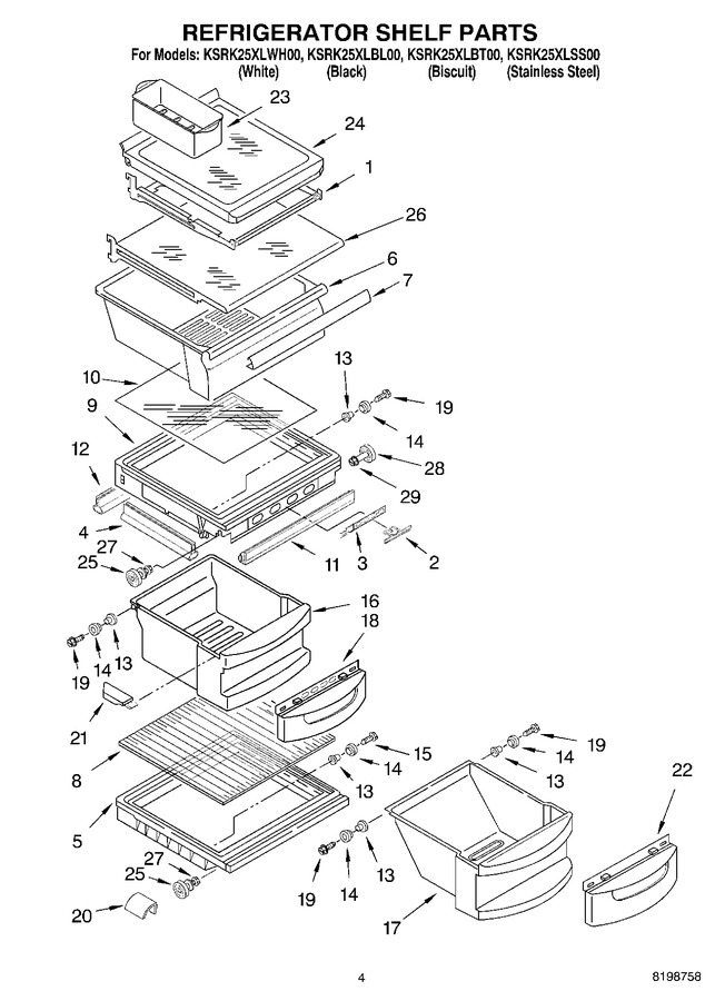 Diagram for KSRK25XLSS00