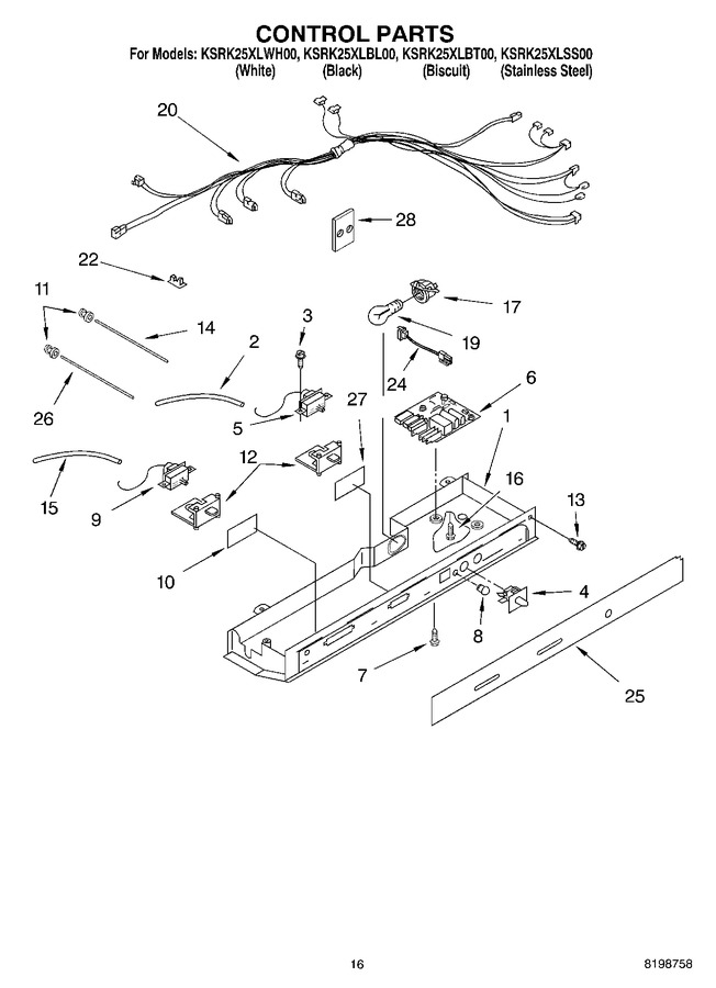 Diagram for KSRK25XLBL00