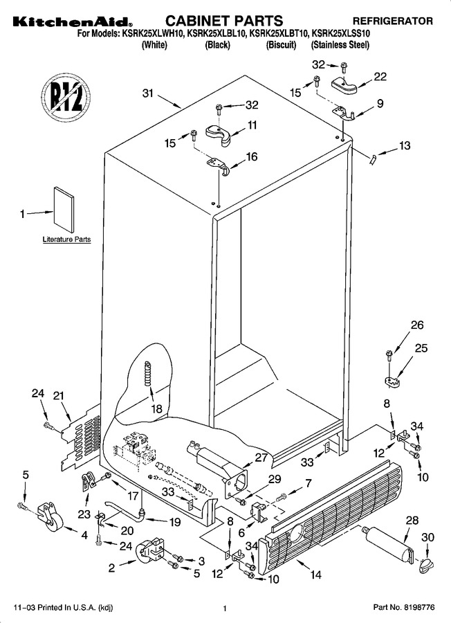 Diagram for KSRK25XLSS10