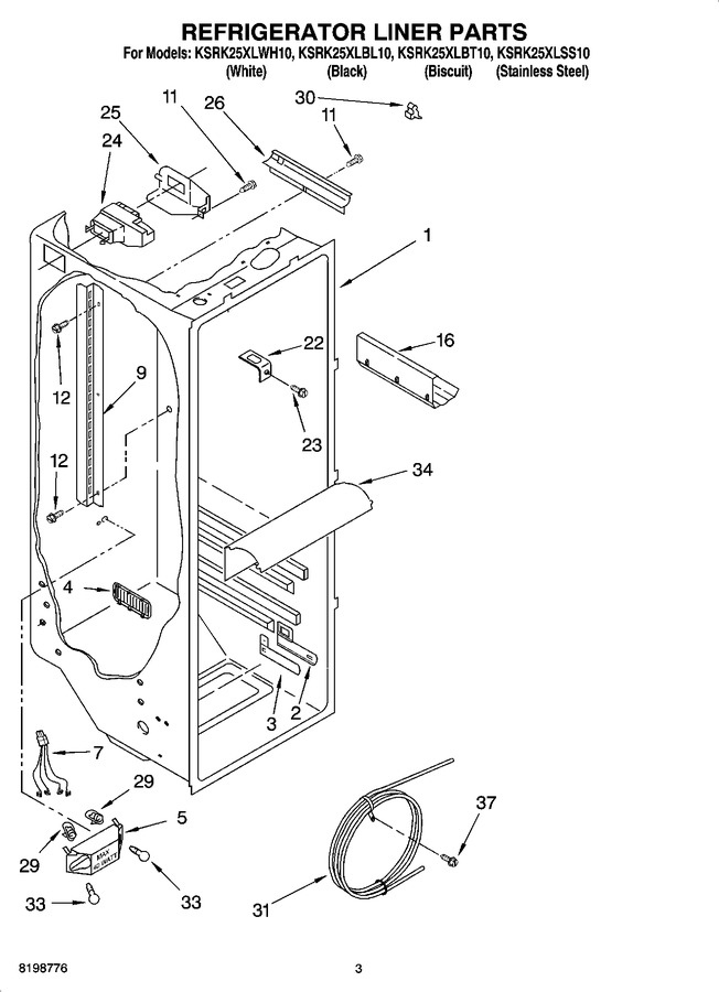 Diagram for KSRK25XLBL10