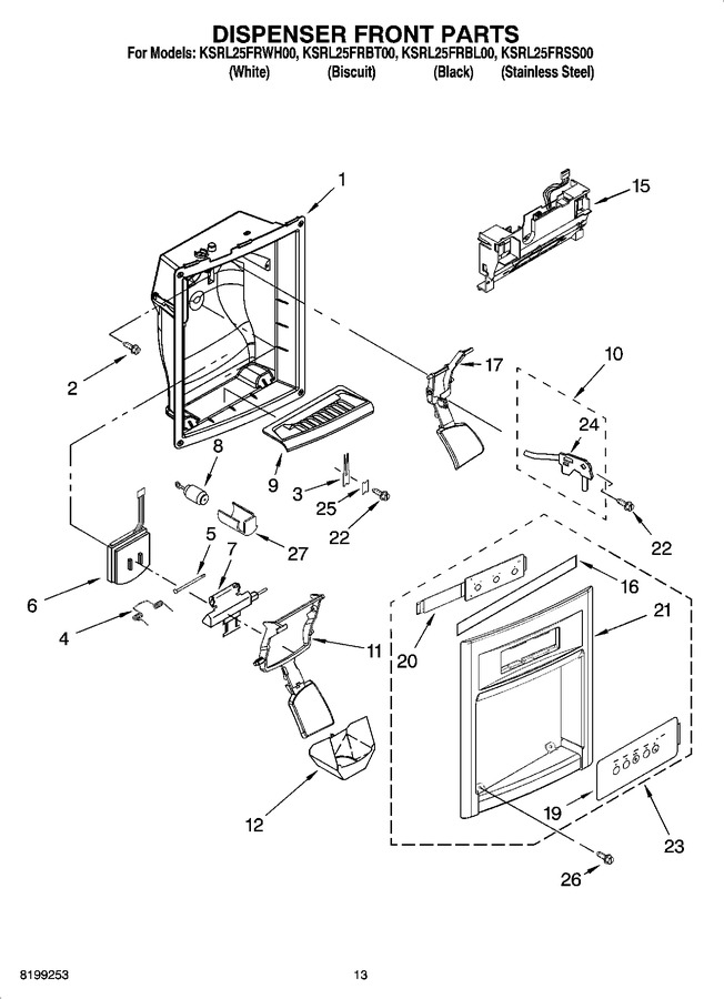 Diagram for KSRL25FRWH00