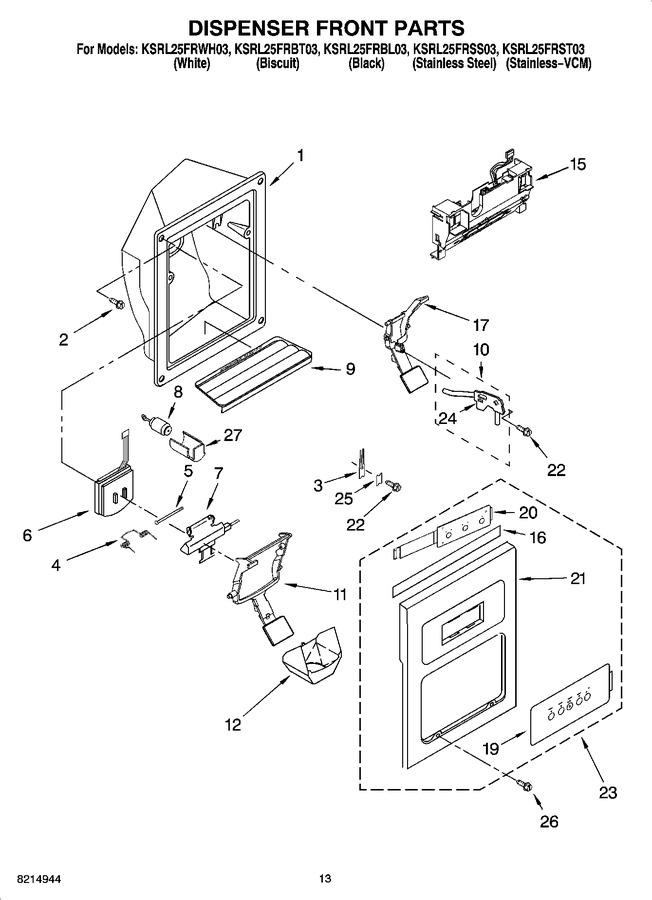 Diagram for KSRL25FRSS03