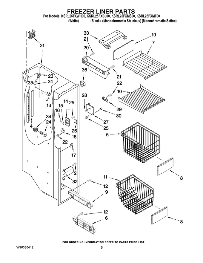 Diagram for KSRL25FXWH00