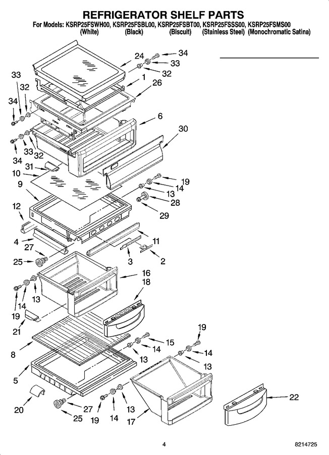 Diagram for KSRP25FSWH00