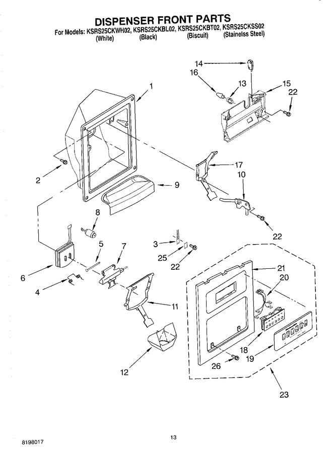 Diagram for KSRS25CKWH02