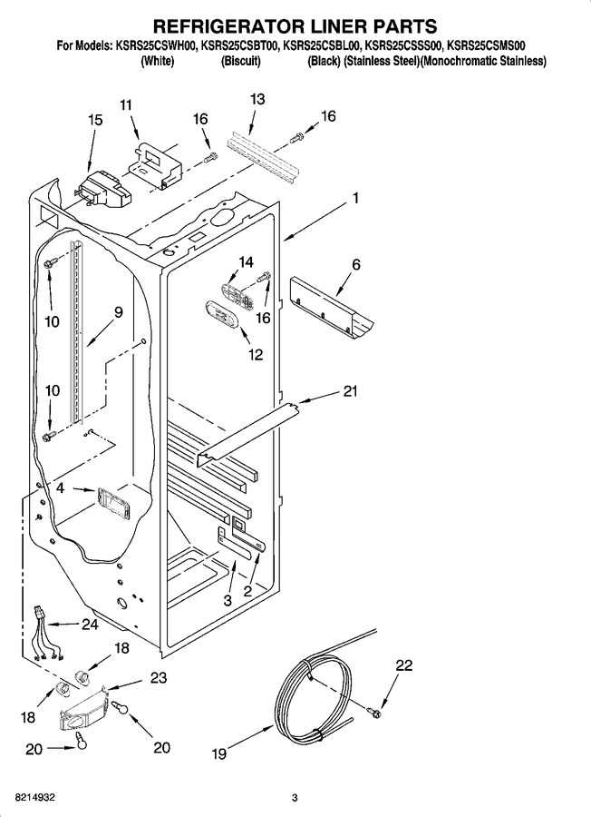 Diagram for KSRS25CSWH00