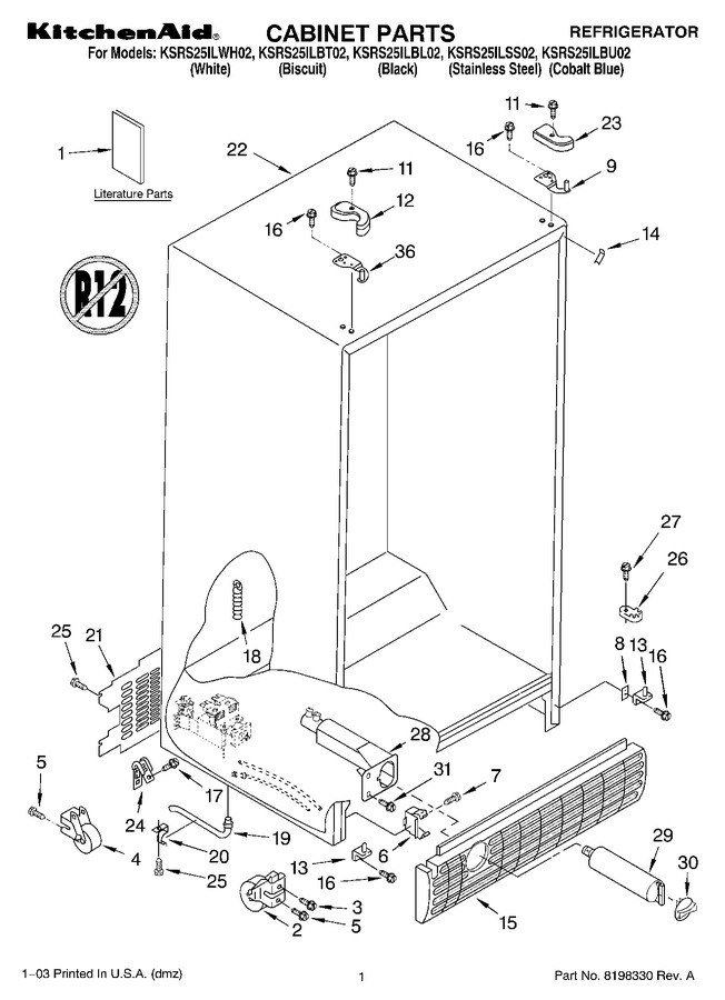 Diagram for KSRS25ILWH02