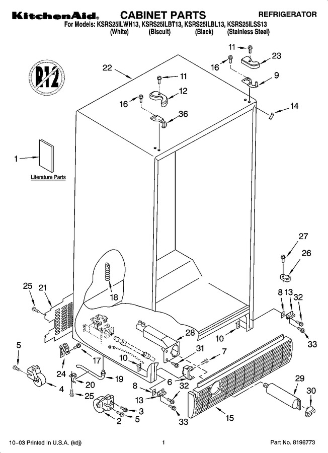 Diagram for KSRS25ILWH13