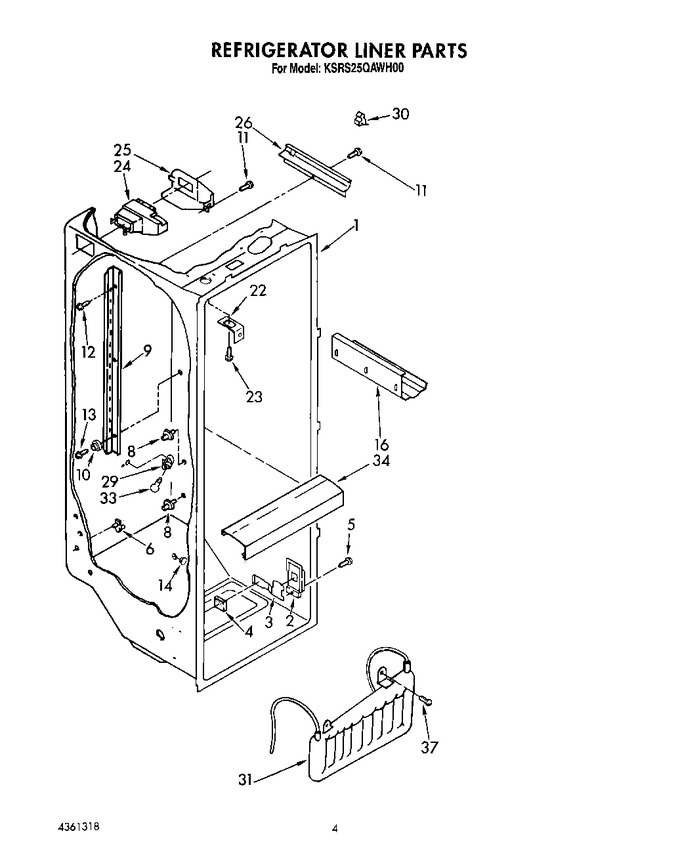 Diagram for KSRS25QAWH00