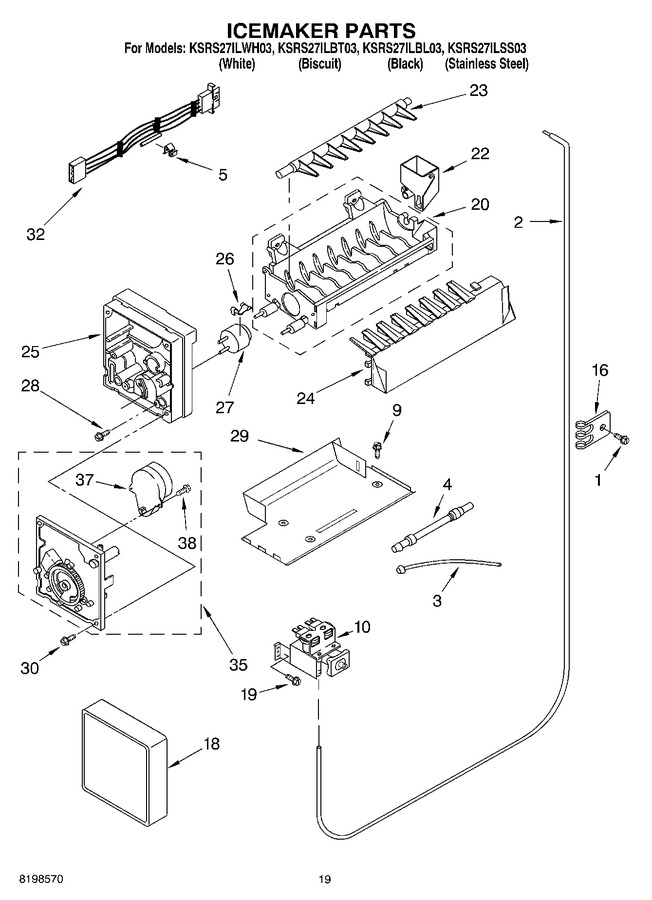 Diagram for KSRS27ILWH03