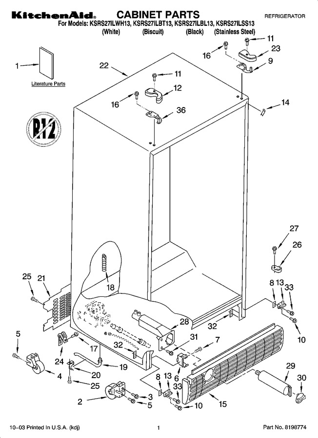 Diagram for KSRS27ILSS13