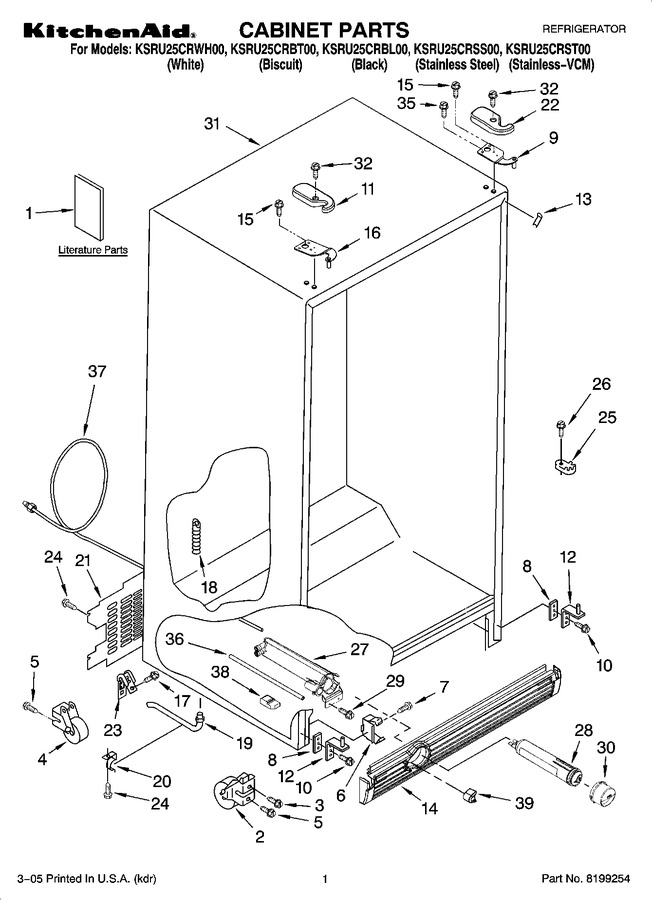 Diagram for KSRU25CRBL00