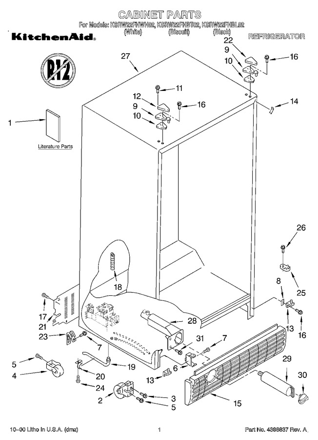 Diagram for KSRW22FHWH02