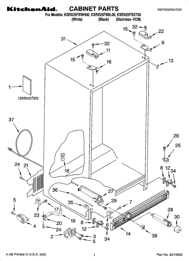 Diagram for KSRX25FSST00