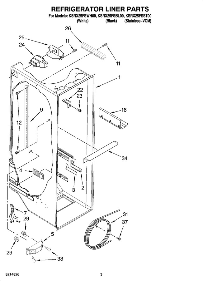 Diagram for KSRX25FSBL00